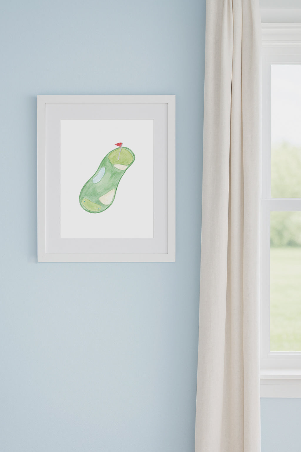 "18th Hole" Golf Watercolor Art Print