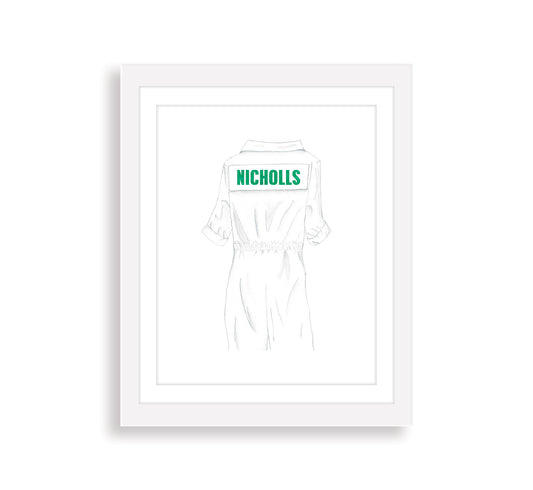 Personalized Golf Caddie Uniform Art Print