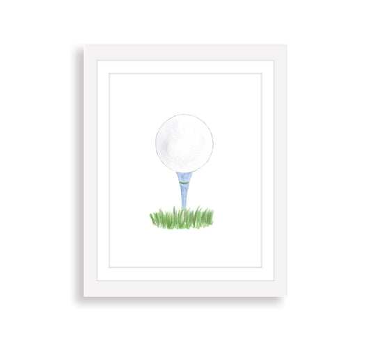 Golf Ball and Tee Print