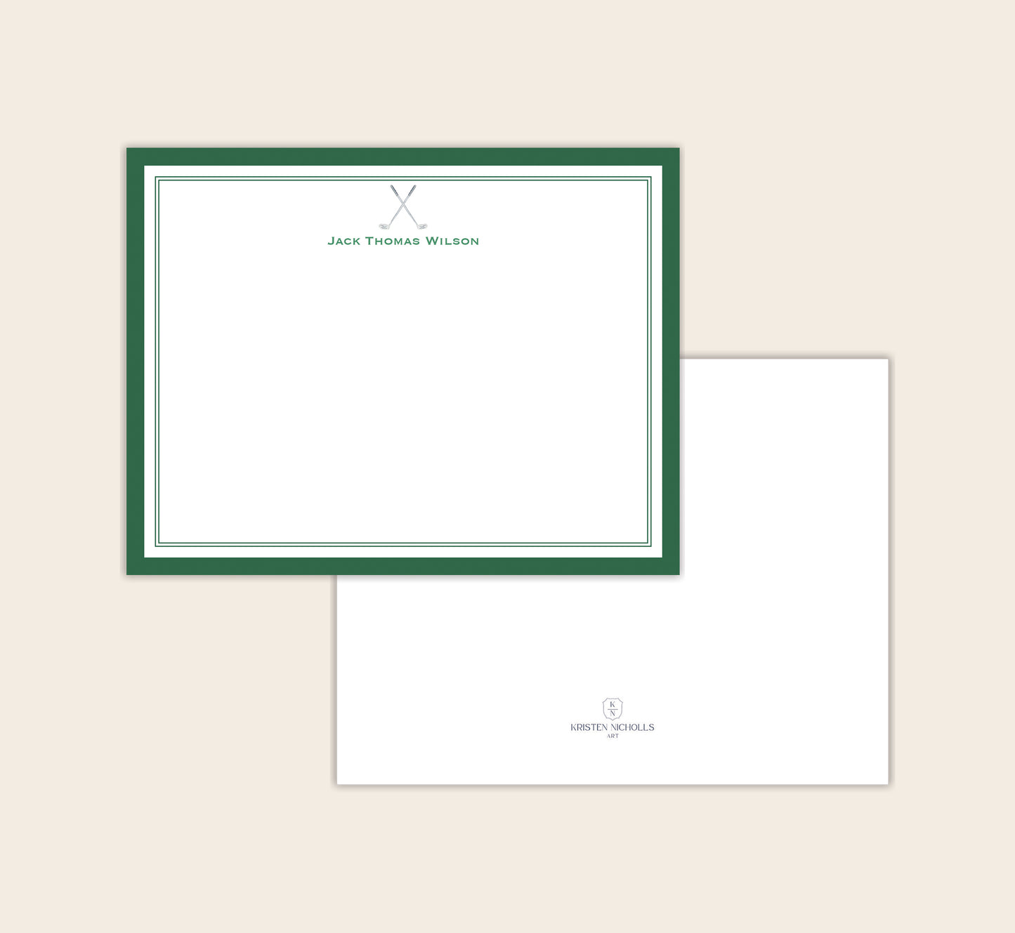 Personalized Baby Golf Clubs Stationery