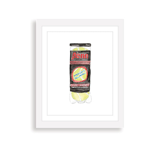 Tennis Balls Watercolor Art Print