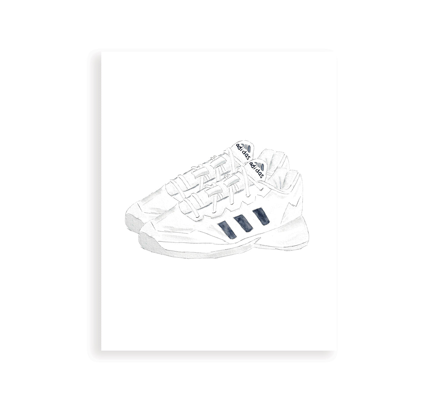Tennis Shoes Watercolor Art Print