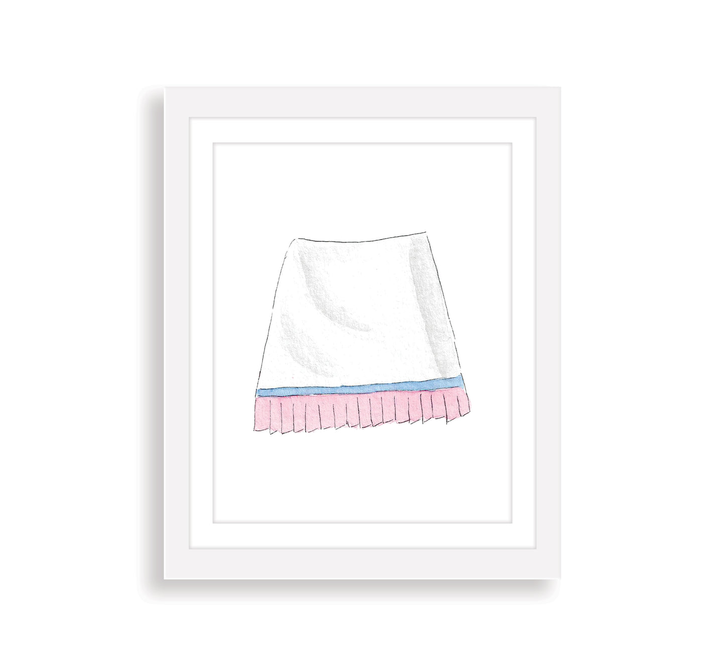Tennis Skirt Watercolor Art Print