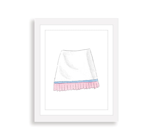 Tennis Skirt Watercolor Art Print