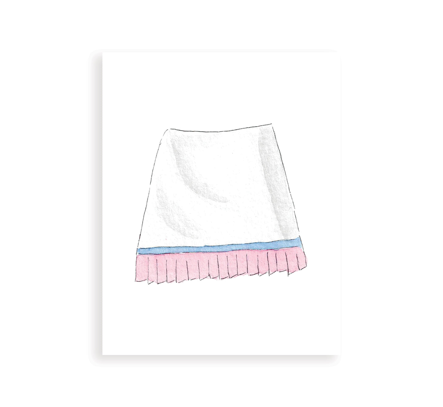 Tennis Skirt Watercolor Art Print