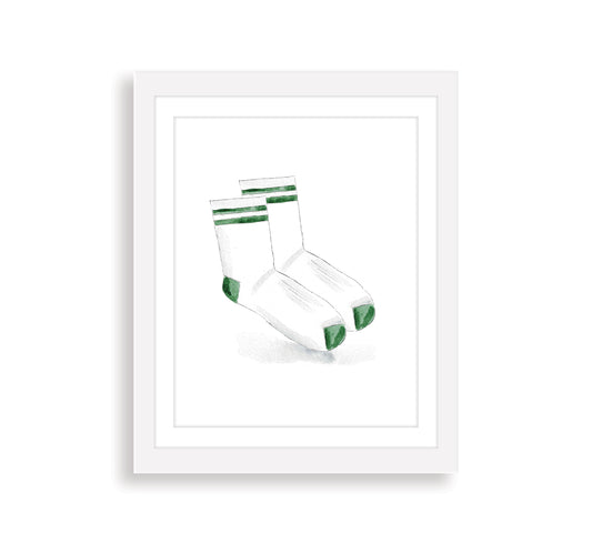 Tennis Socks Watercolor Art Print