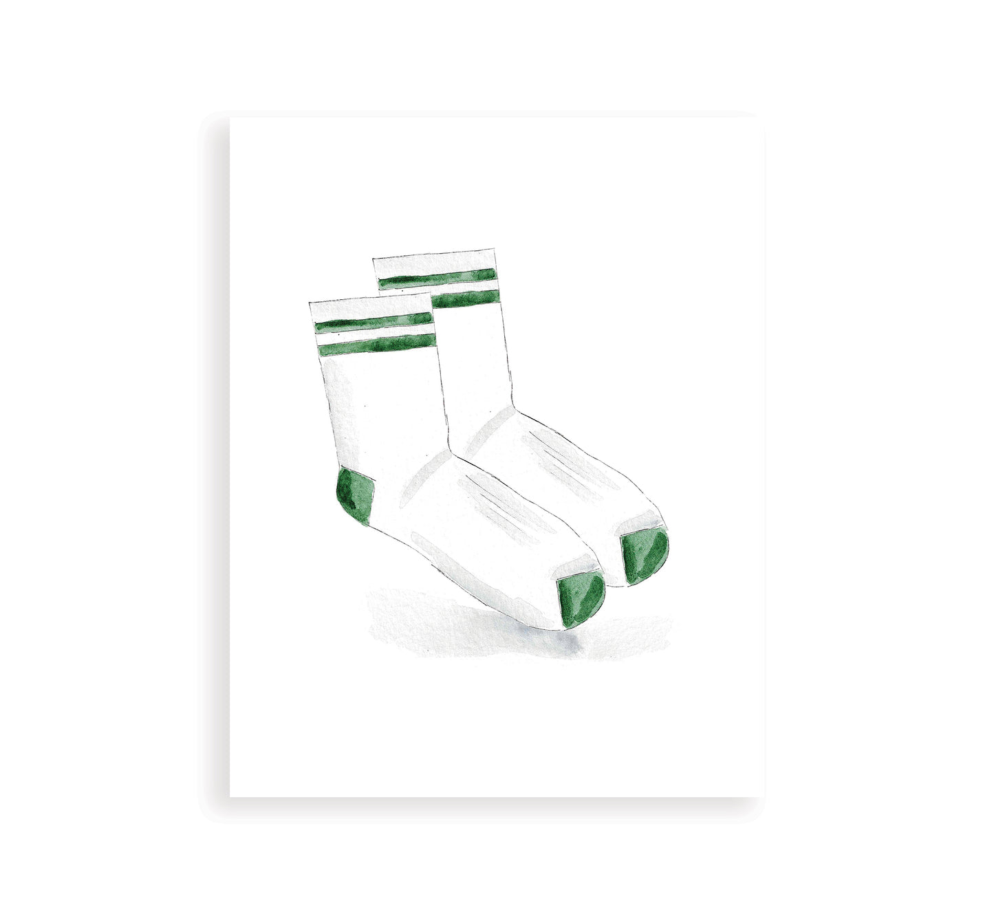 Tennis Socks Watercolor Art Print