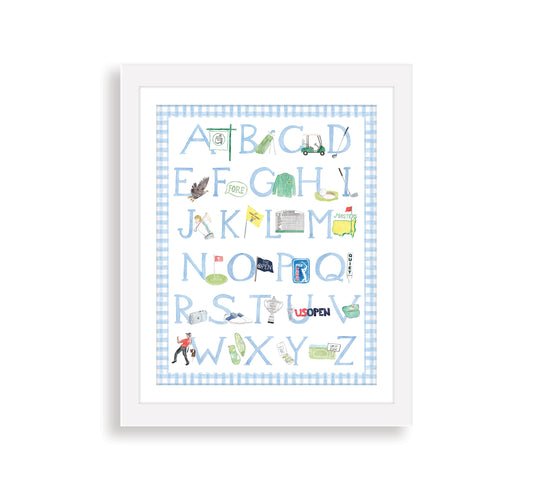 golf abcs nursery alphabet wall decor