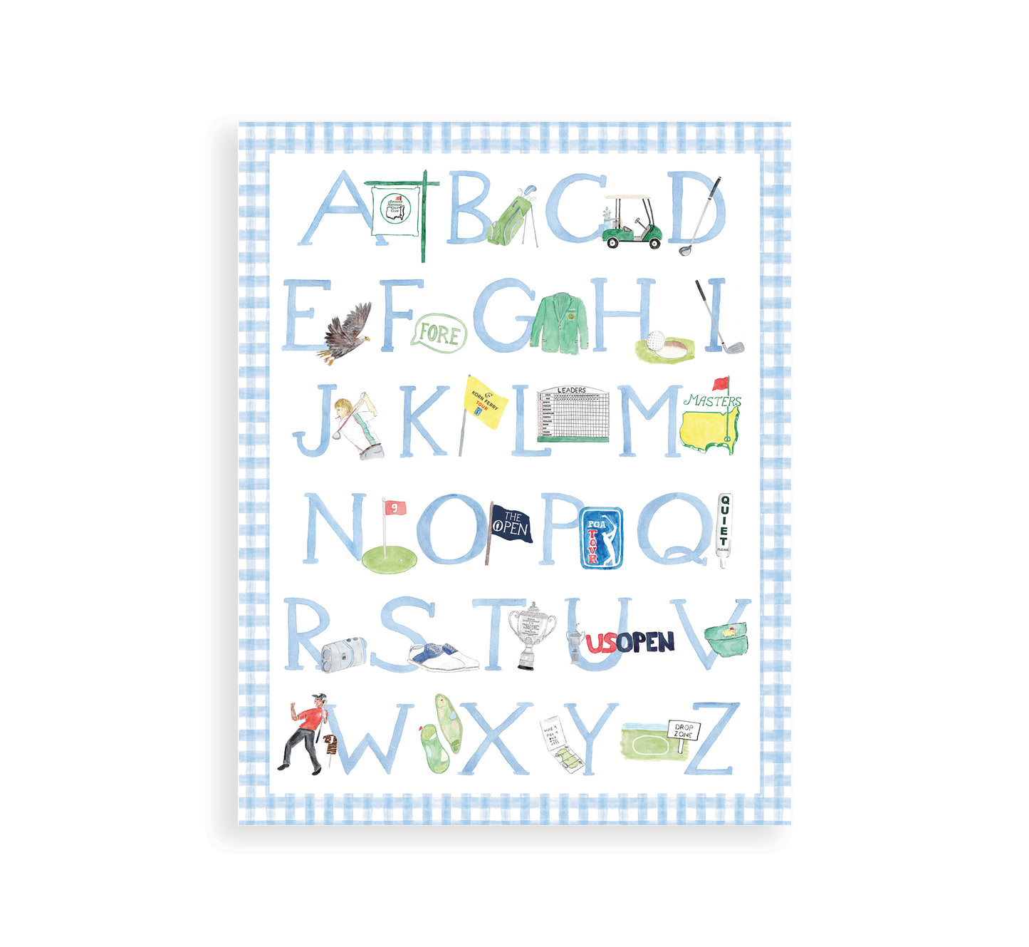 golf abcs nursery alphabet wall decor