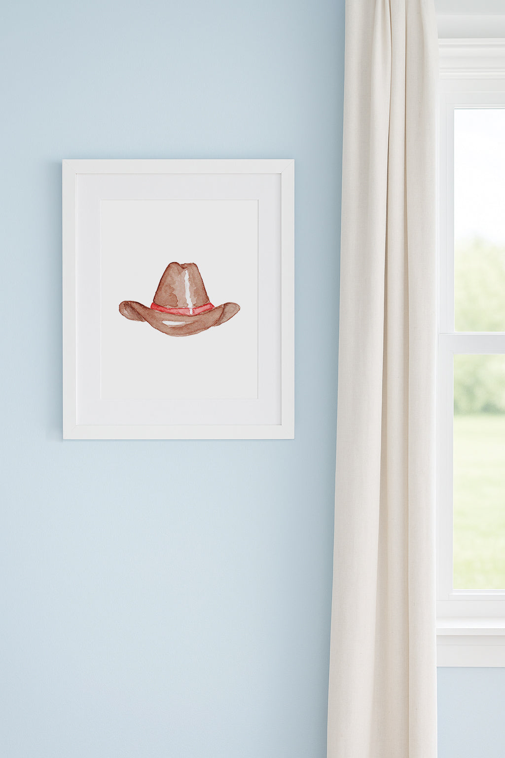 Western/Southern Cowboy Hat 2 Vertical Art Print