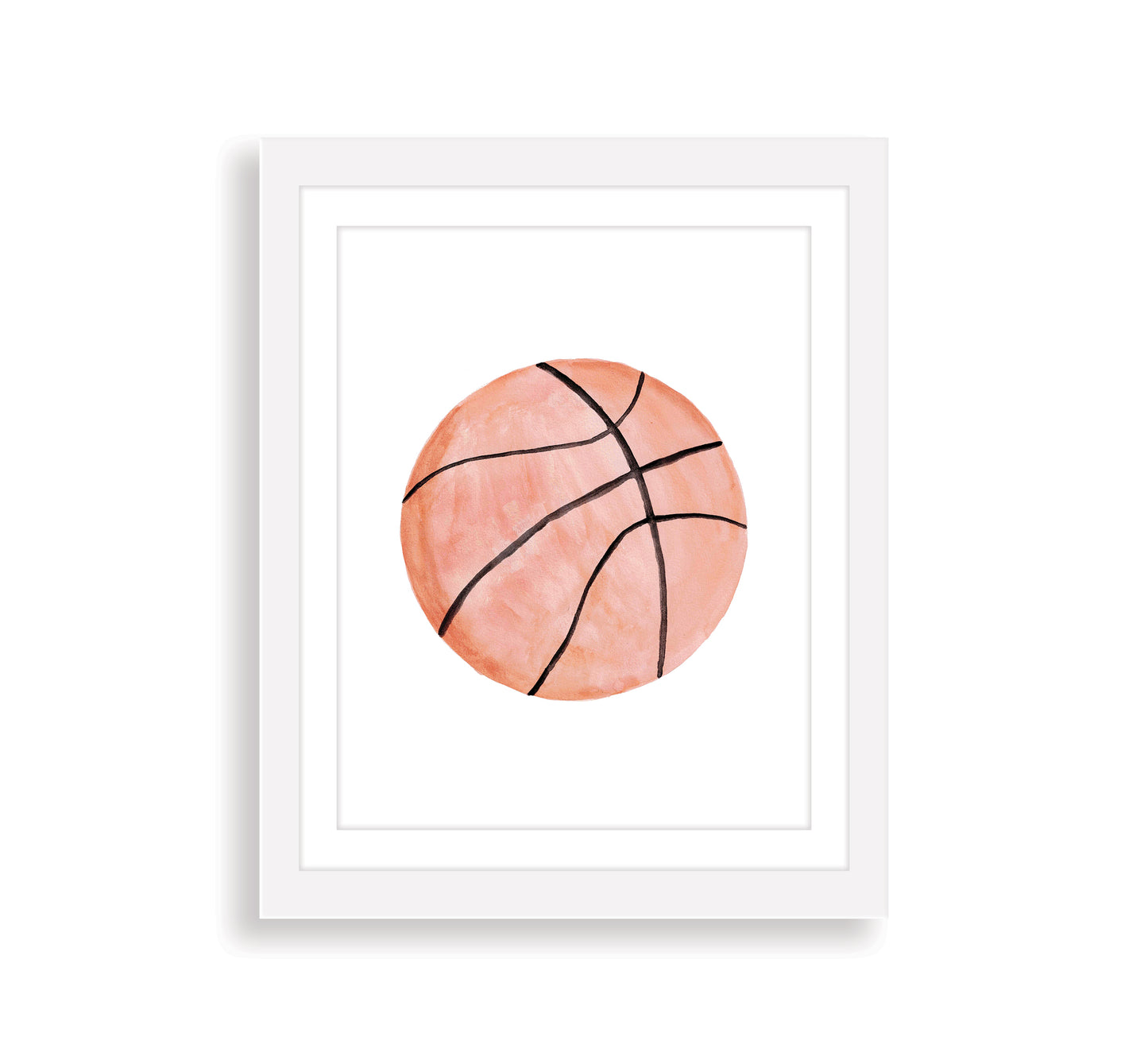 Basketball Watercolor Art Print