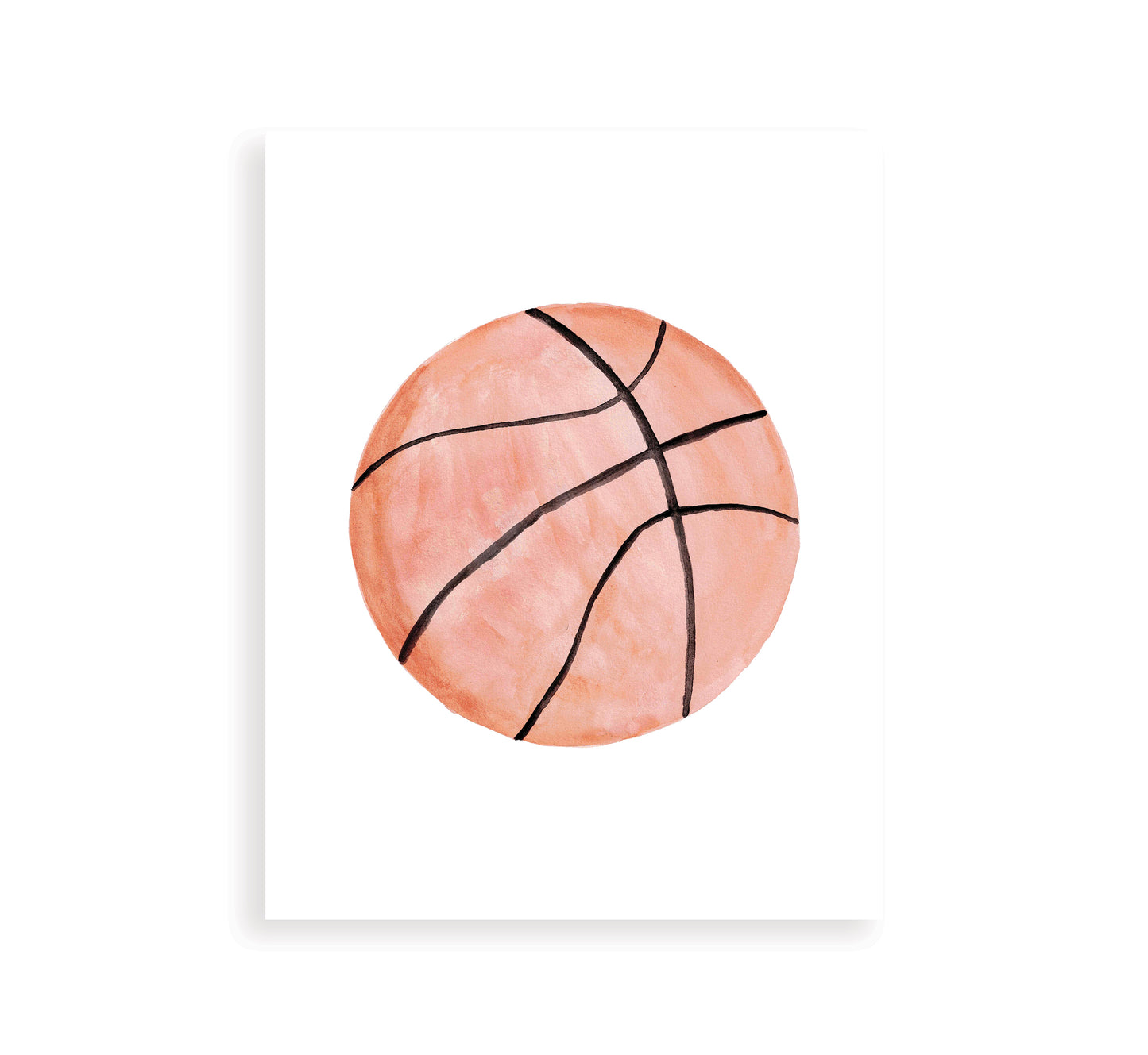 Basketball Watercolor Art Print