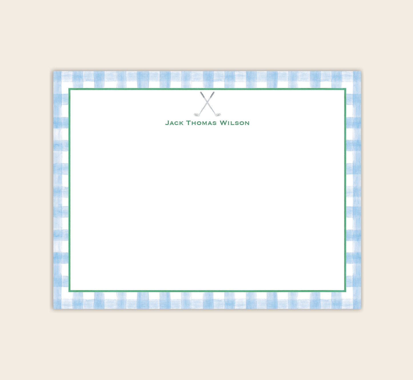 Personalized Baby Golf Clubs Stationery