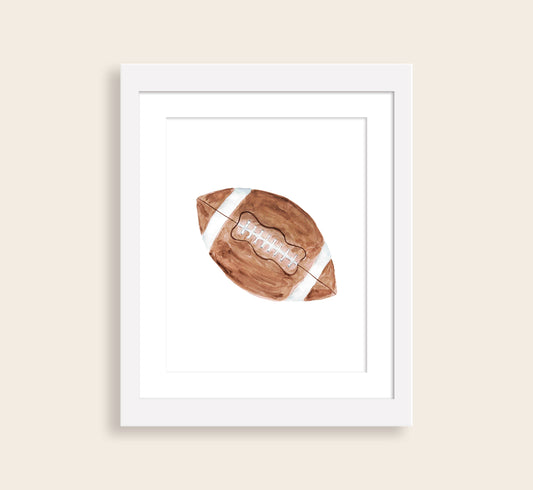 Football Watercolor Art Print