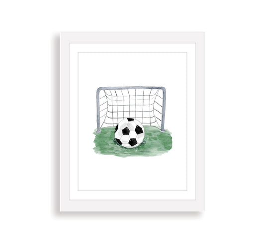 Soccer Net Watercolor Art Print