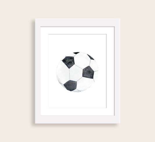 Soccer Ball Watercolor Art Print