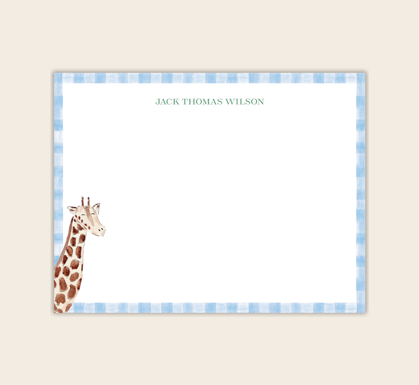 Personalized Baby Giraffe Stationery