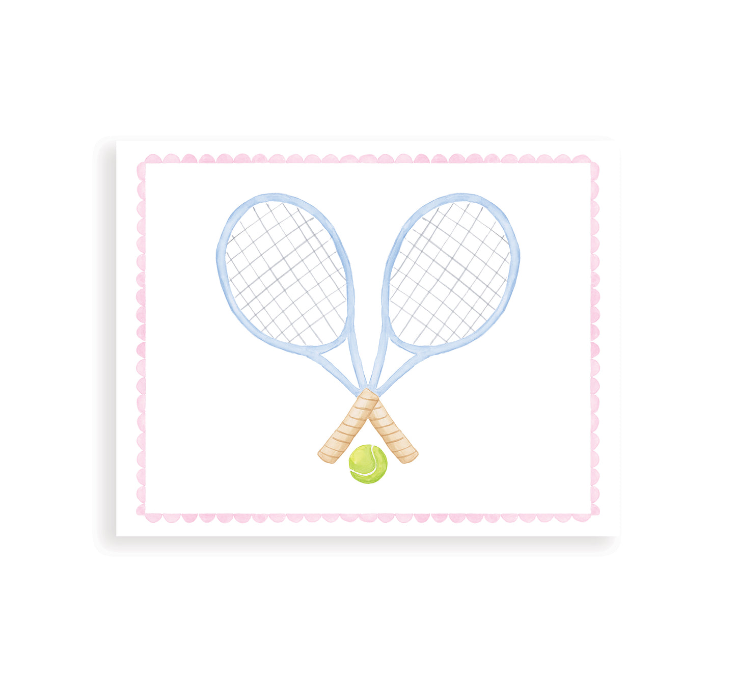 "Love All" Tennis Rackets Watercolor Print