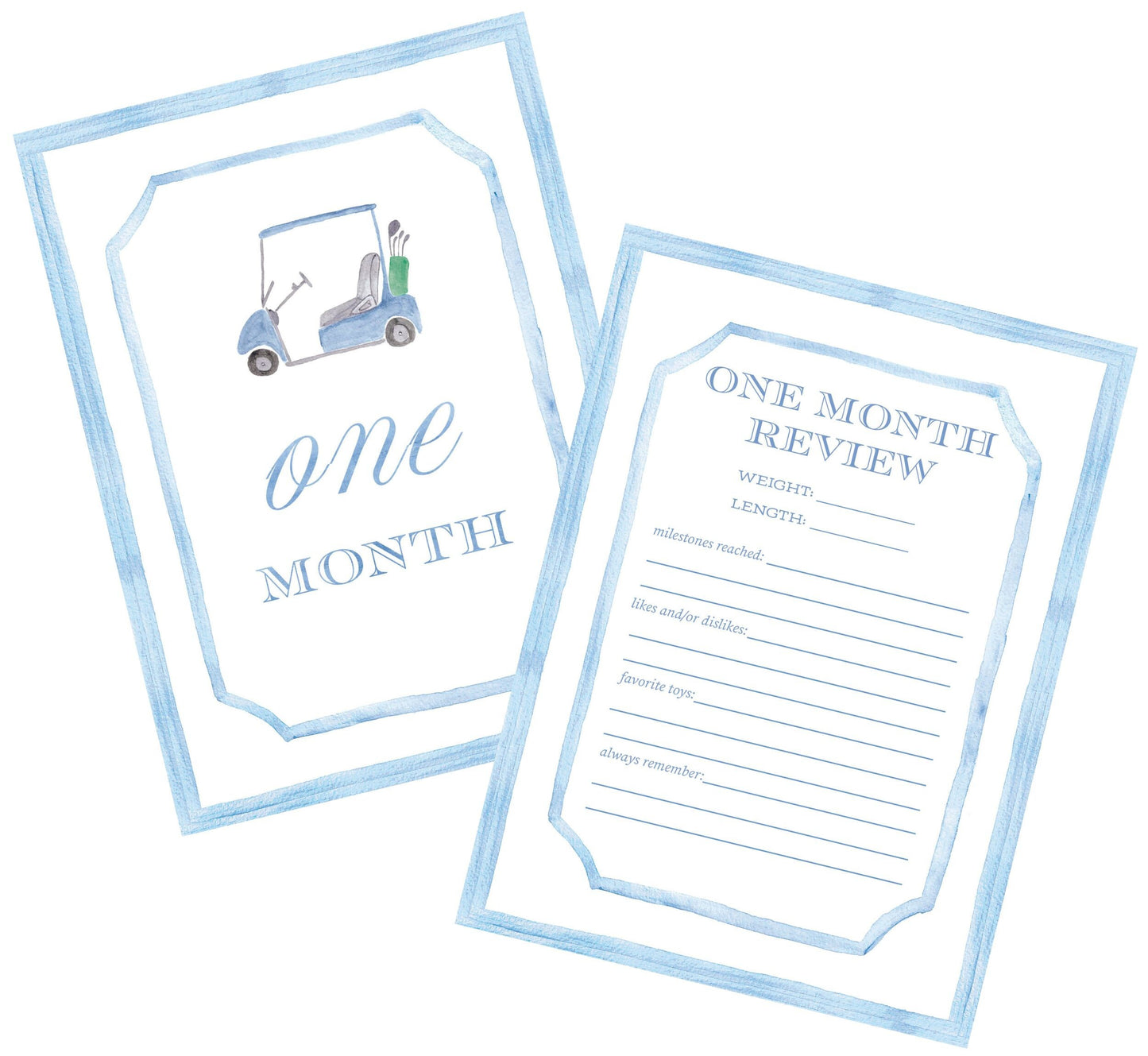 Golf Monthly Milestone Cards for Baby