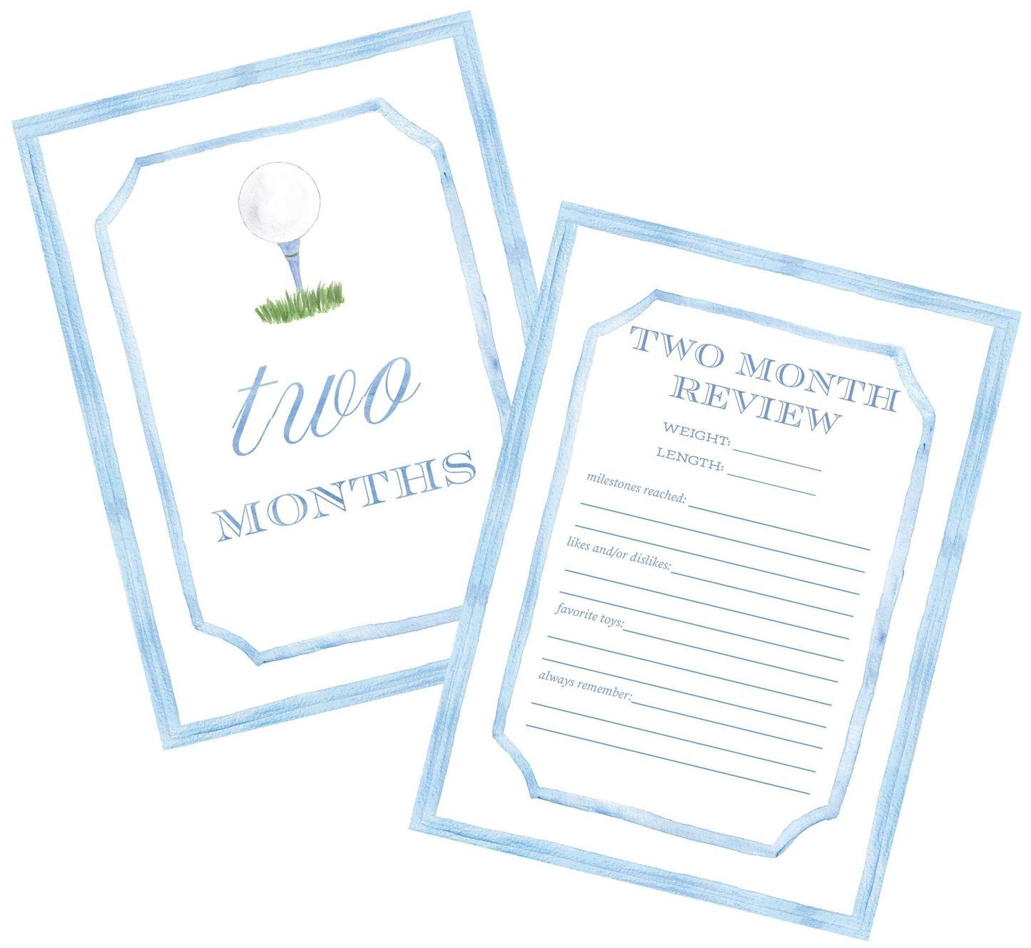 Golf Monthly Milestone Cards for Baby