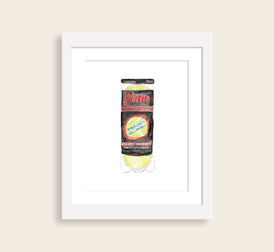 Tennis Ball Can Watercolor Art Print